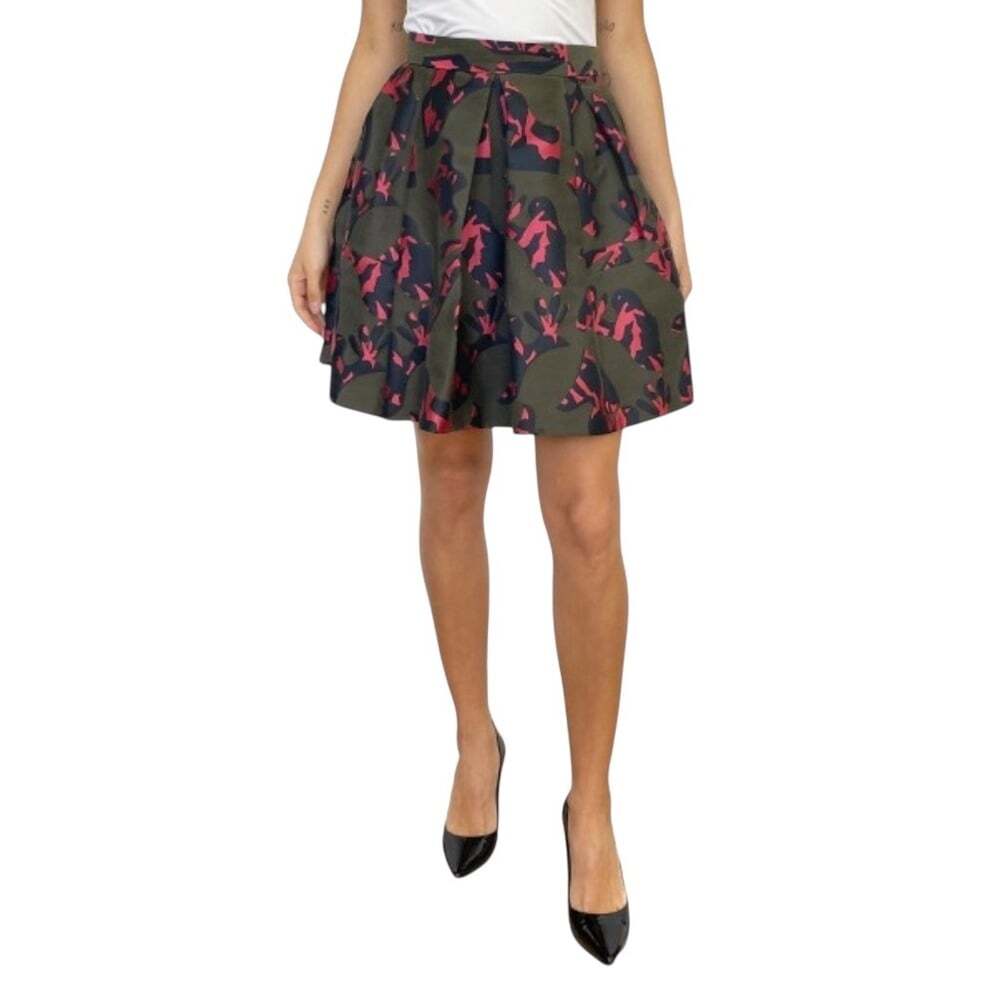 Banana Republic Green Floral Fit Flare Skirt NWT Petite 12P Chiccore